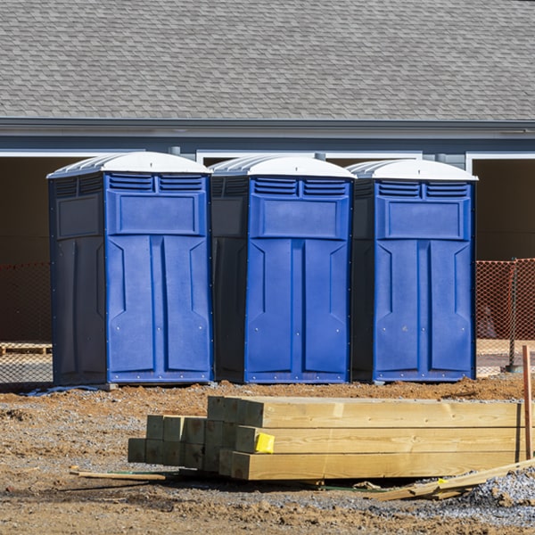 what is the expected delivery and pickup timeframe for the portable restrooms in Harveys Lake